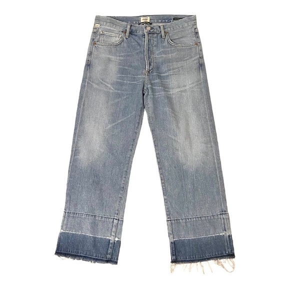 Citizens of Humanity Cora Crop Jeans with Undone Hem - Picture 2 of 10